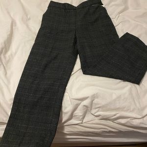 Zara Basic high waisted plaid pant